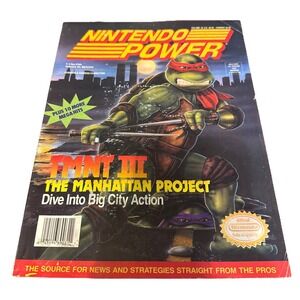 Nintendo Power Volume 33 Feb 1992‎ Tmnt III 3 Magazine w/ Poster